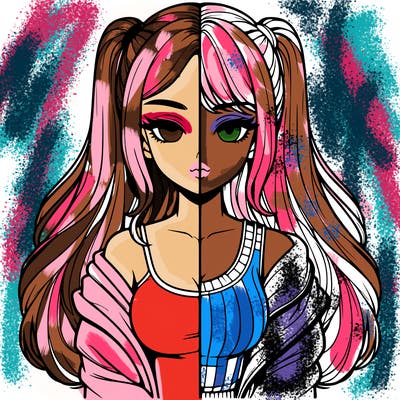 realistic girl split