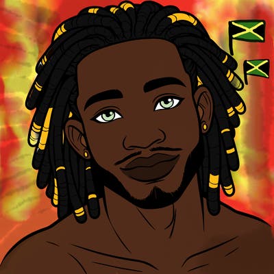 beautiful african american man with dreads