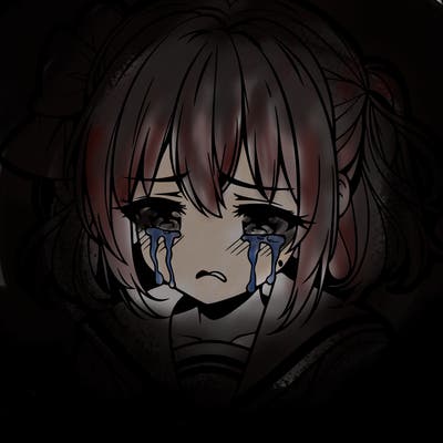 anime girl crying