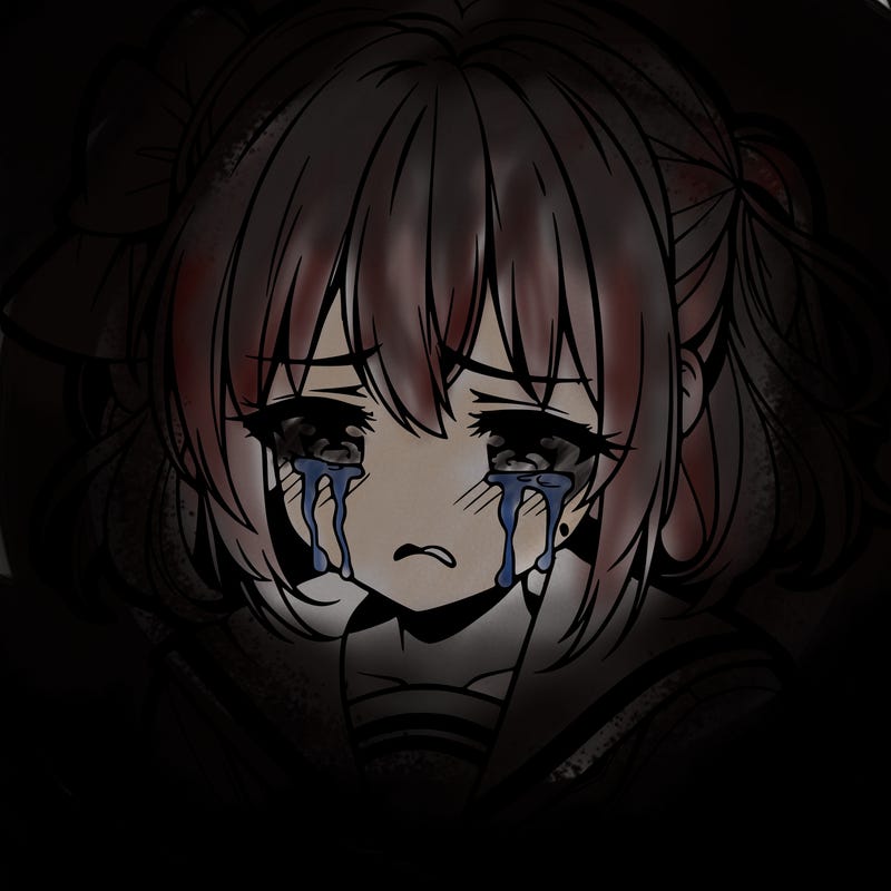 anime girl crying