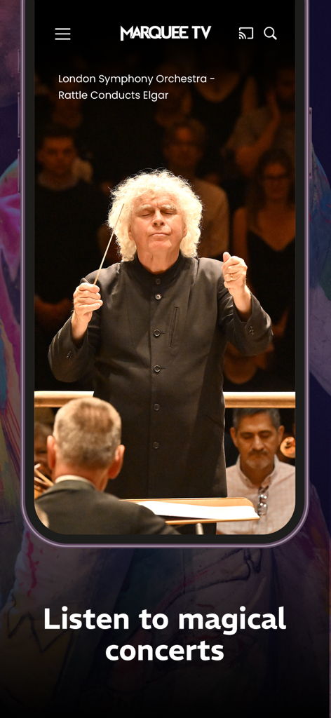 London Symphony Orchestra performance on the Marquee TV app