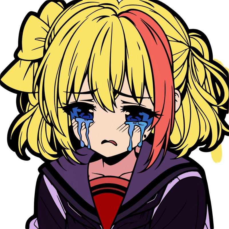 anime girl crying