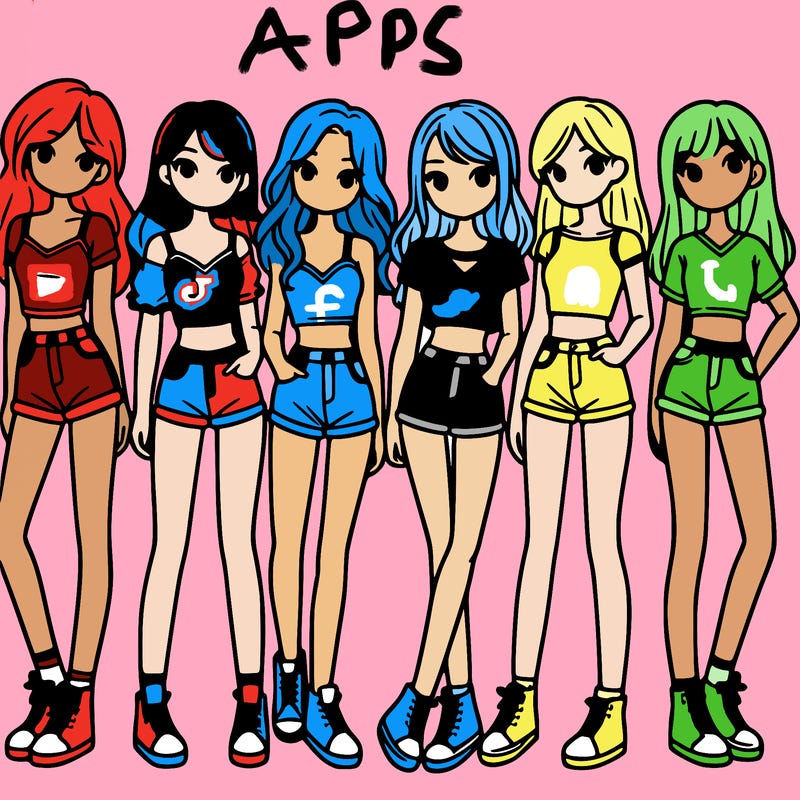 a group of girls wearing crop tops and shorts