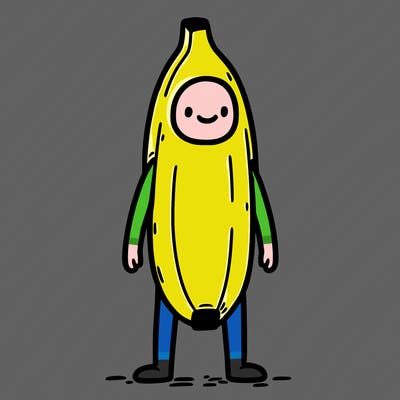 a guy with a banana suit