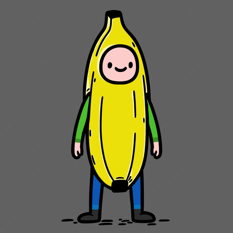 a guy with a banana suit