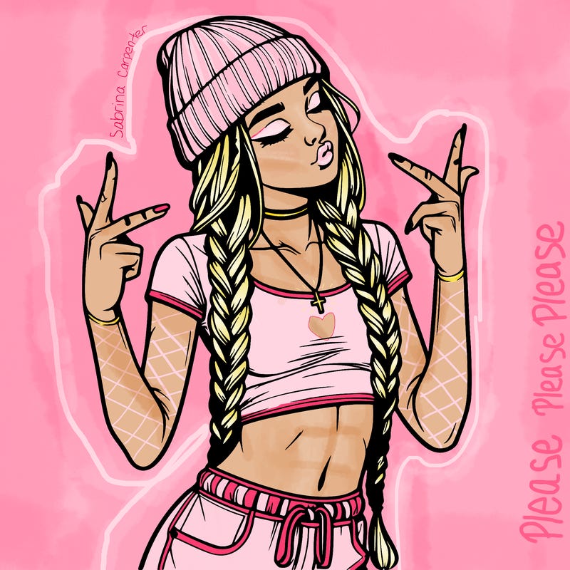 realistic teenage girl with braids and a beanie and crop top doing 🫶🏼
