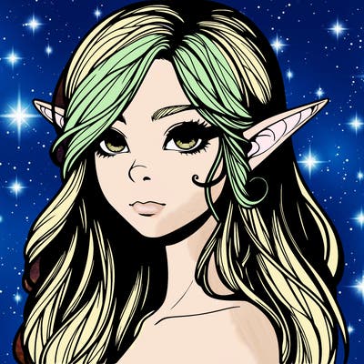 elf girl realistic dark fantasy