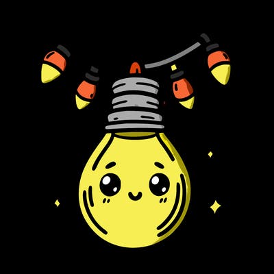 small bulb of a garland