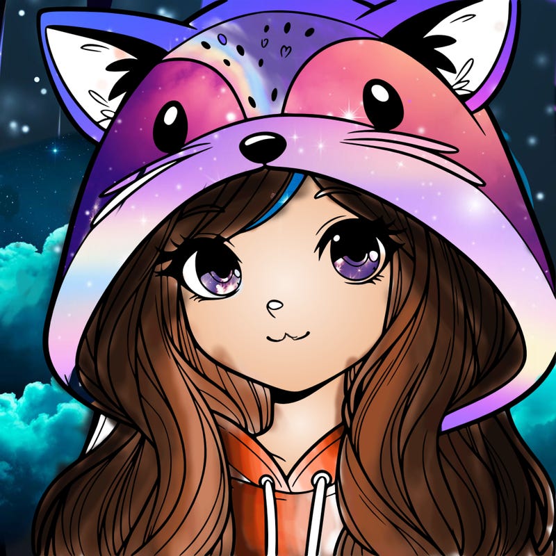 girl with fox hoodie