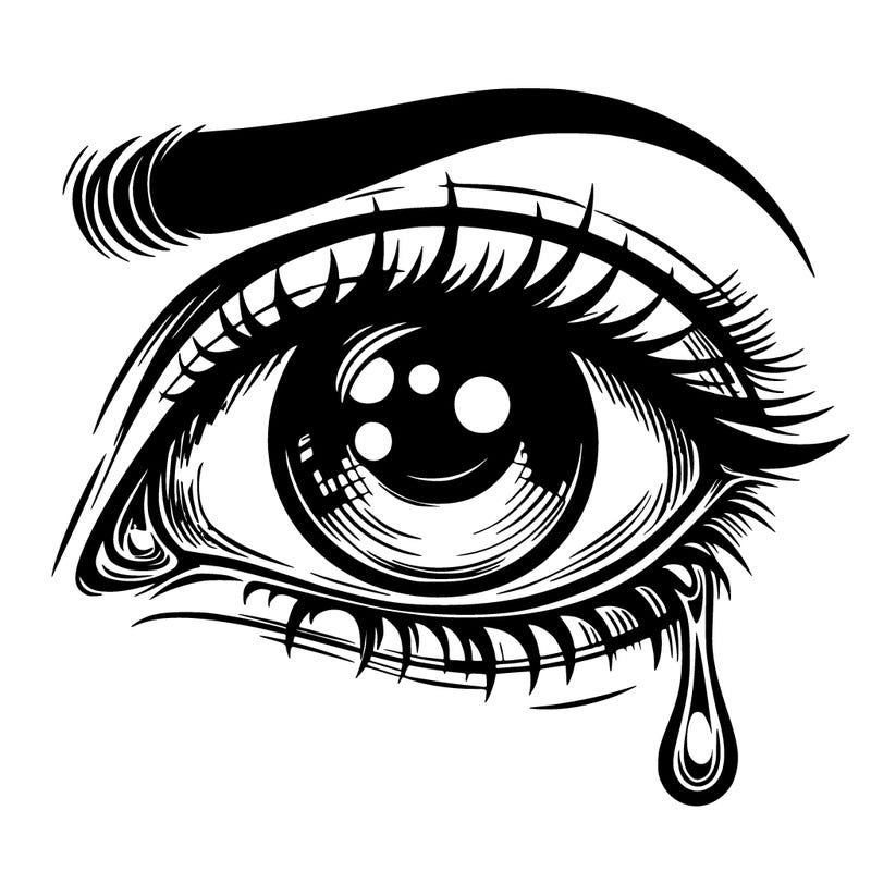 realistic crying eye