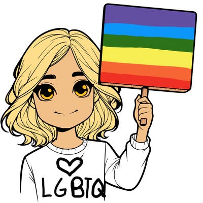 realistic girl holding up a sign