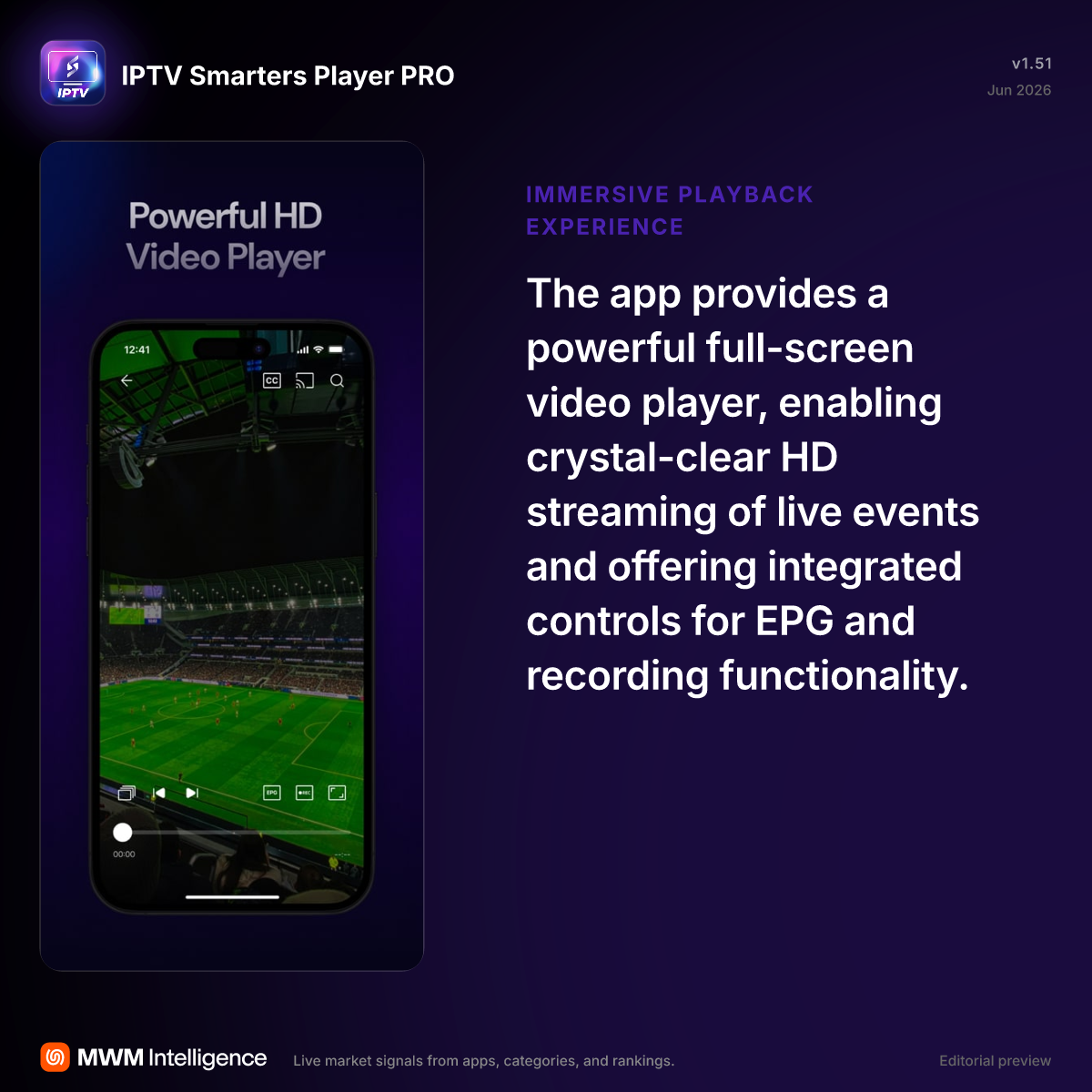 IPTV Smarters Player PRO - Entertainment App | MWM
