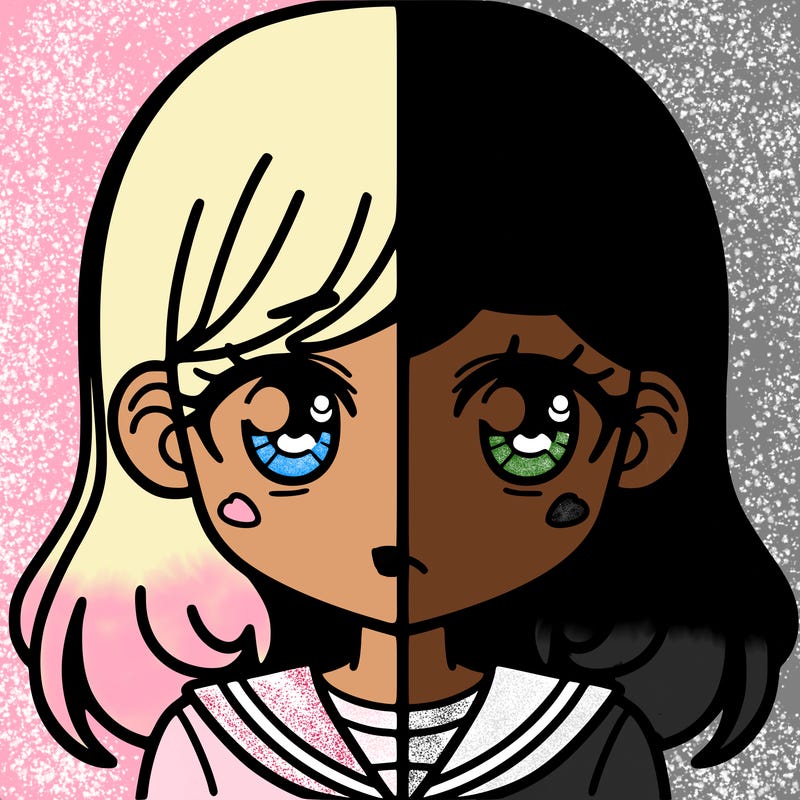 a split of a girl