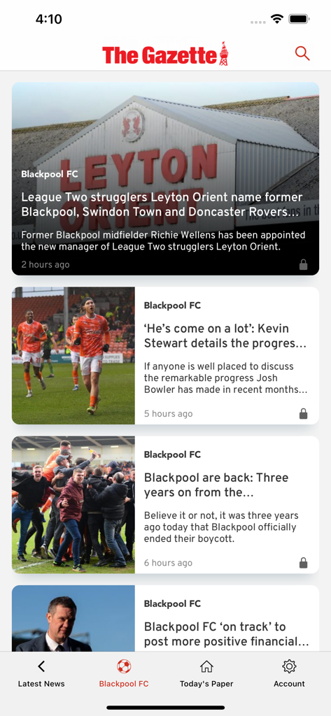 The Blackpool Gazette - The Blackpool Gazette app news feed featuring Blackpool FC football articles