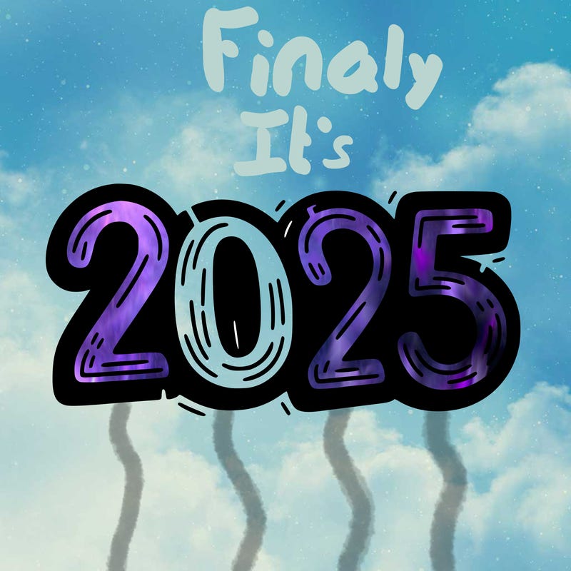 one line scrawled numbers sketch design “2025”