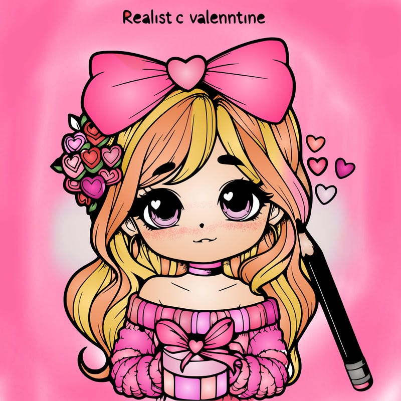 realistic valentine’s day girl very cute