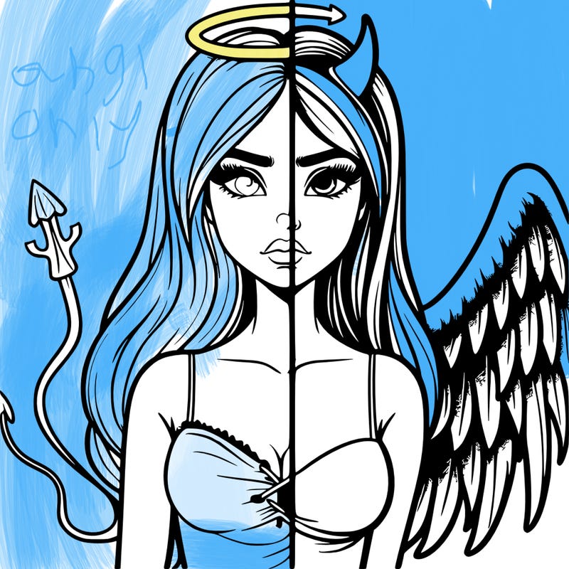 devil vs angel realistic girl