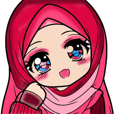 a hijab anime  girl
