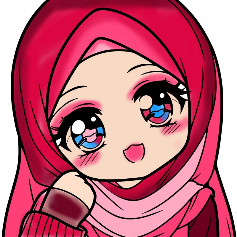 a hijab anime  girl