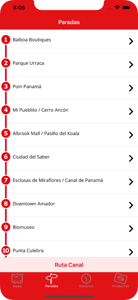 City Sightseeing Panama - List of tourist bus stops for the City Sightseeing Panama Canal route