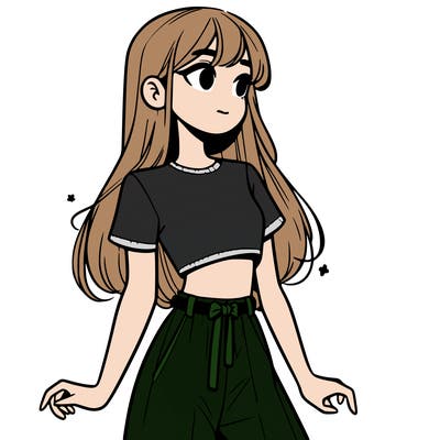 girl in a cute crop top