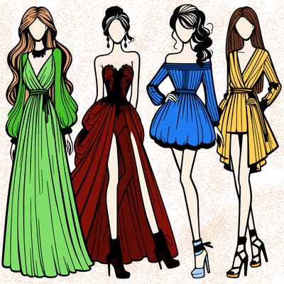 fashion models dresses