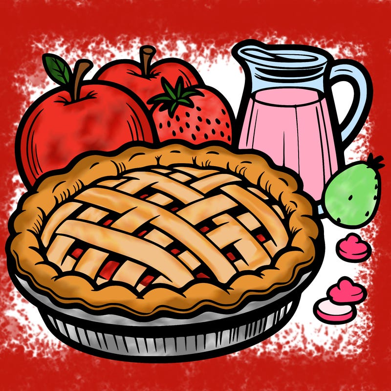 a pie of food