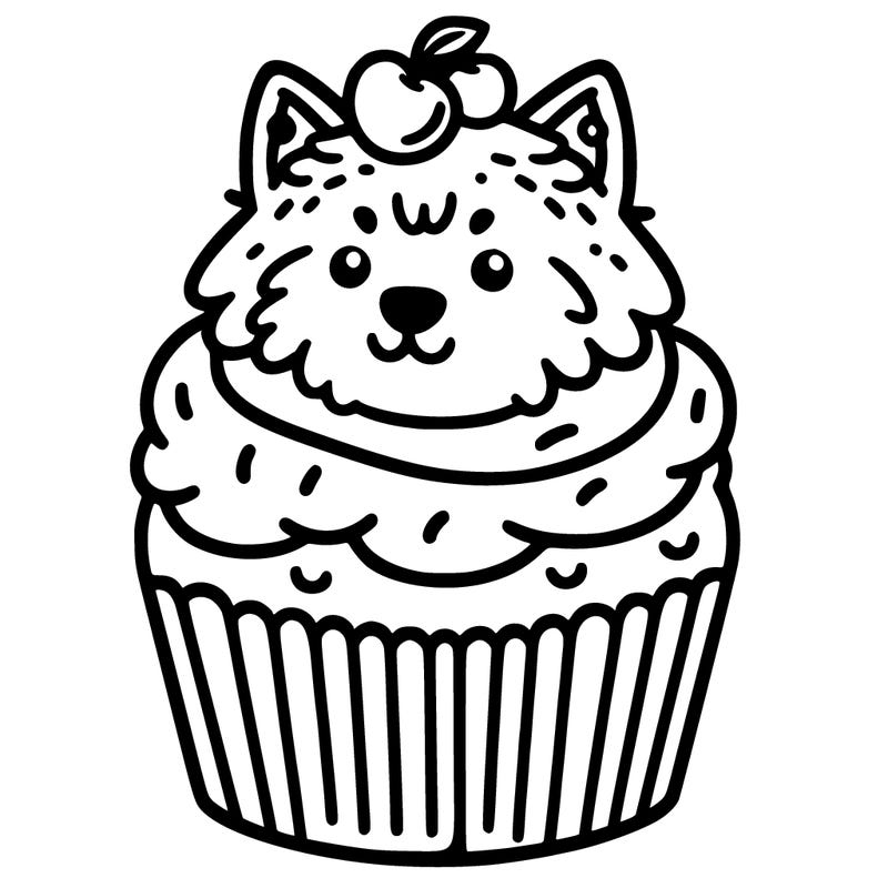 wolf cupcake
