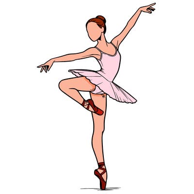 realistic person doing ballet