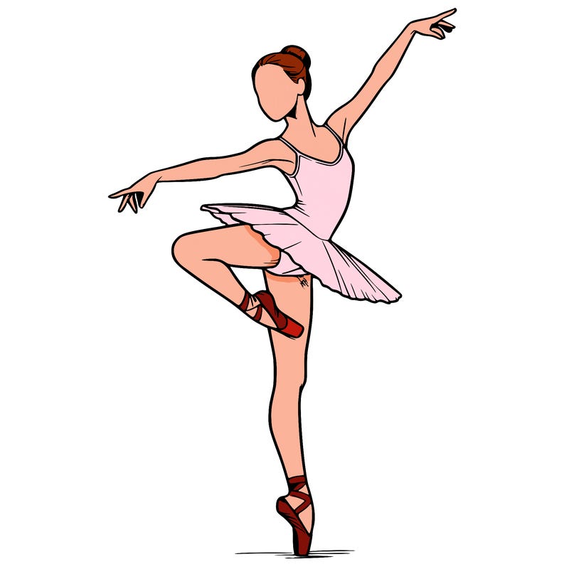 realistic person doing ballet
