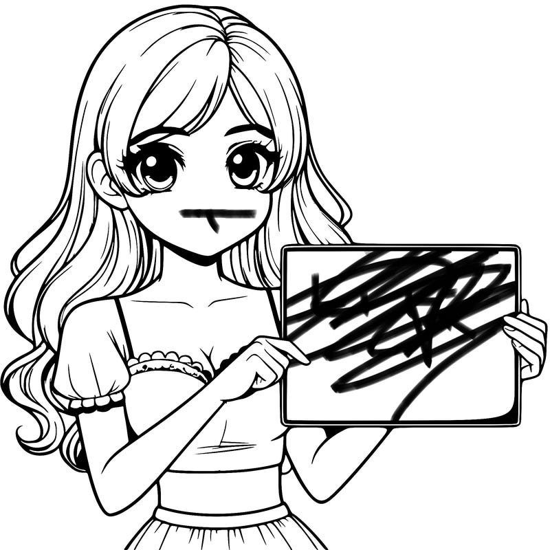 realistic pretty girl holding blank sign