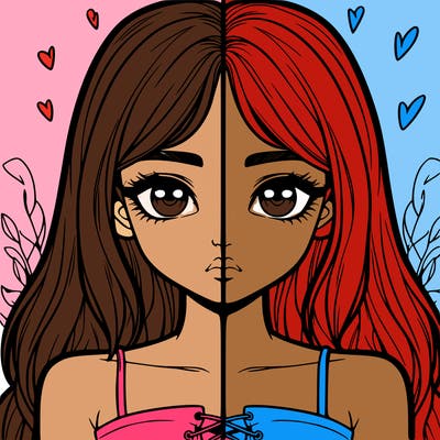 realistic girl split