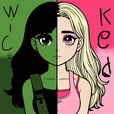 realistic girl split