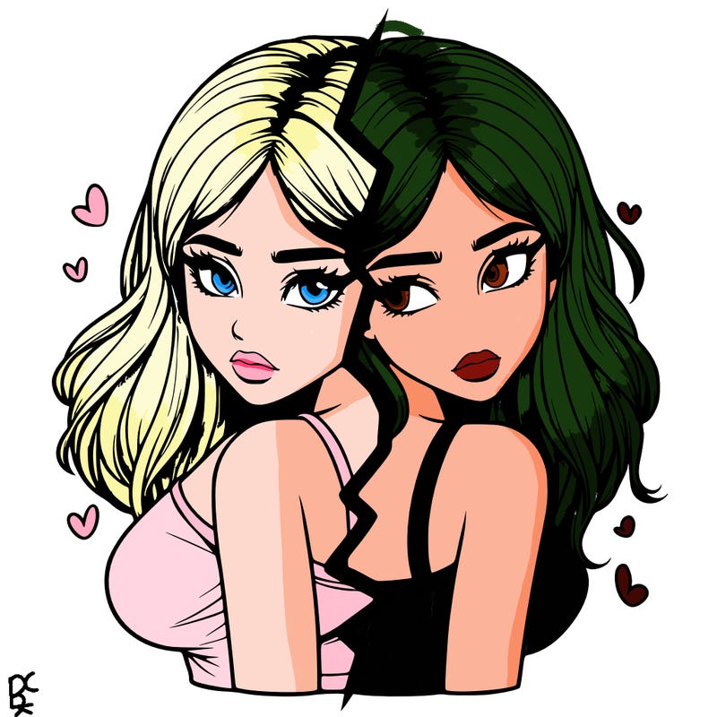 realistic girl split