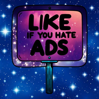 a sign that says like if you hate ads