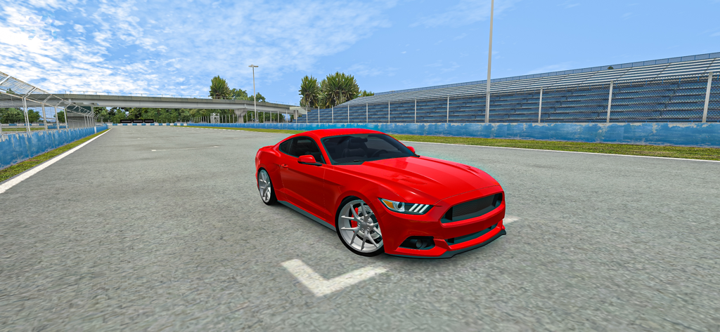 Fast Lap Racing - A red sports car on a racing circuit in the mobile game Fast Lap Racing.