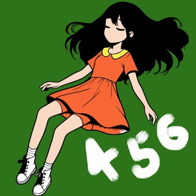 realistic girl floating