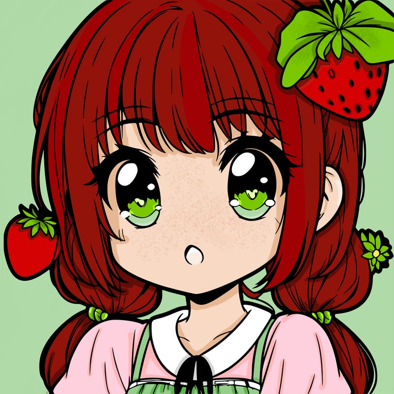 a anime strawberry girl