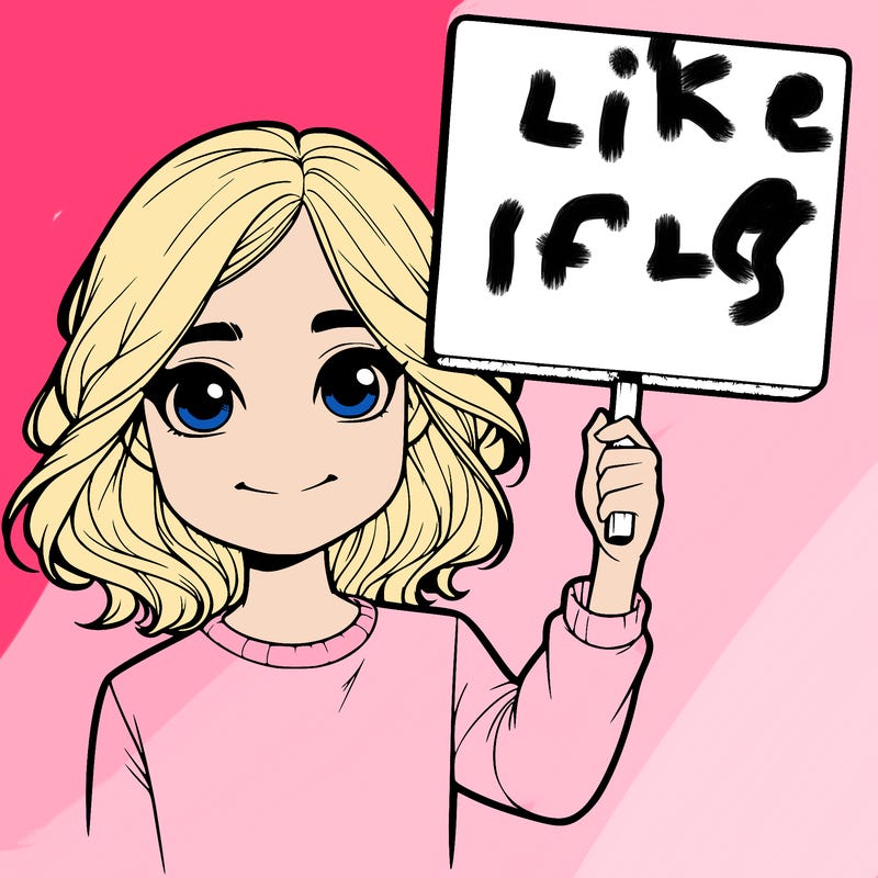 realistic girl holding up a sign