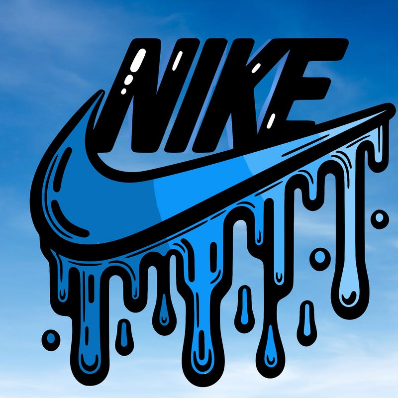 dripping nike logo