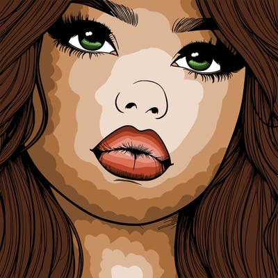 really realistic girl with lips