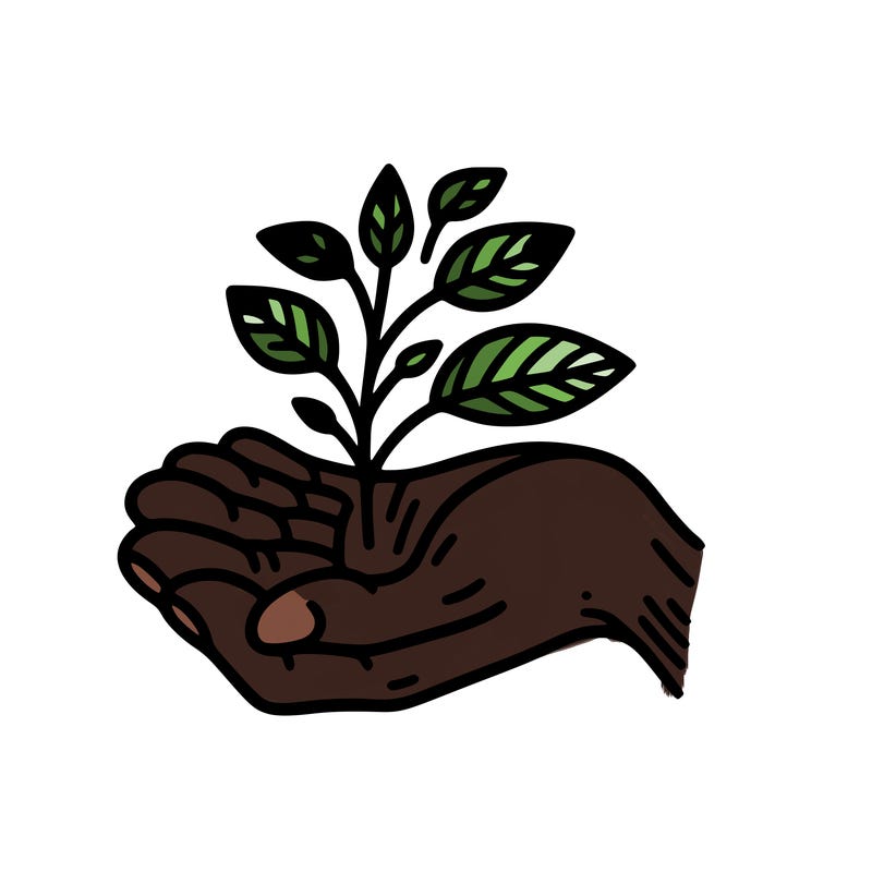 hand with plant