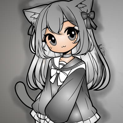 cat anime girl