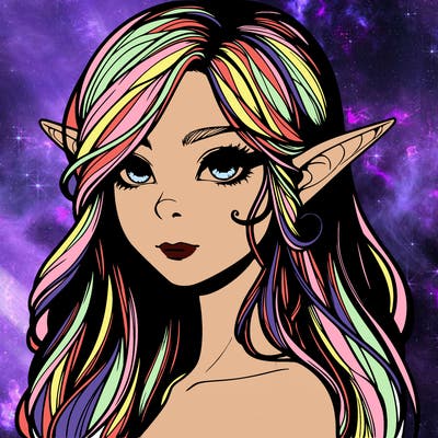 elf girl realistic dark fantasy