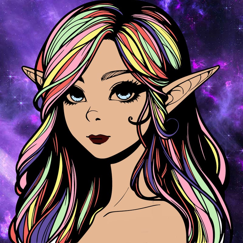 elf girl realistic dark fantasy