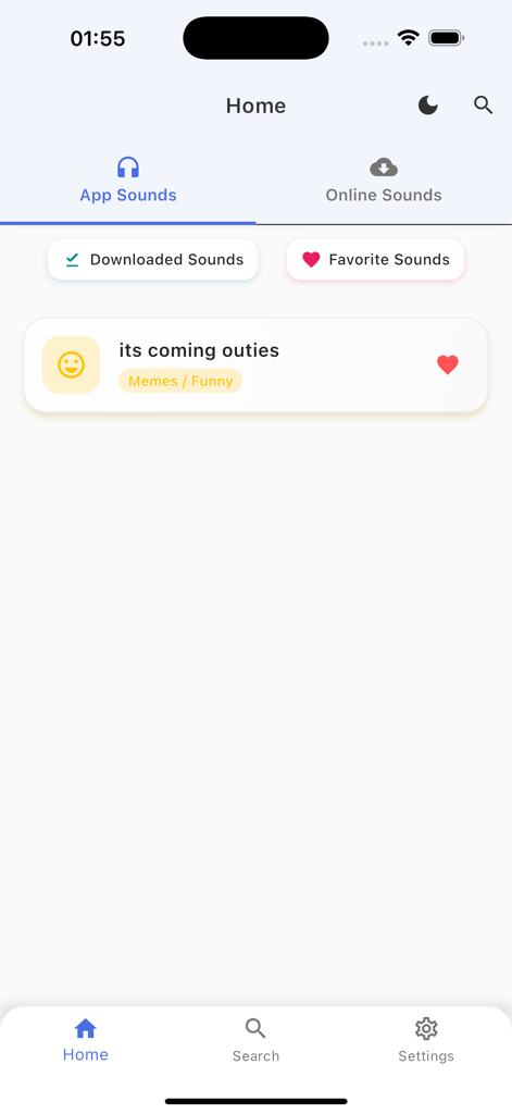 Troll Sounds - Home screen of the Troll Sounds app showing funny and meme sound categories