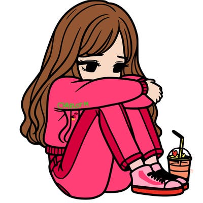 a girl  after a breakup