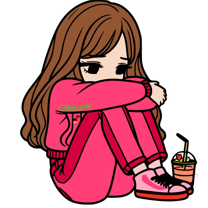 a girl  after a breakup