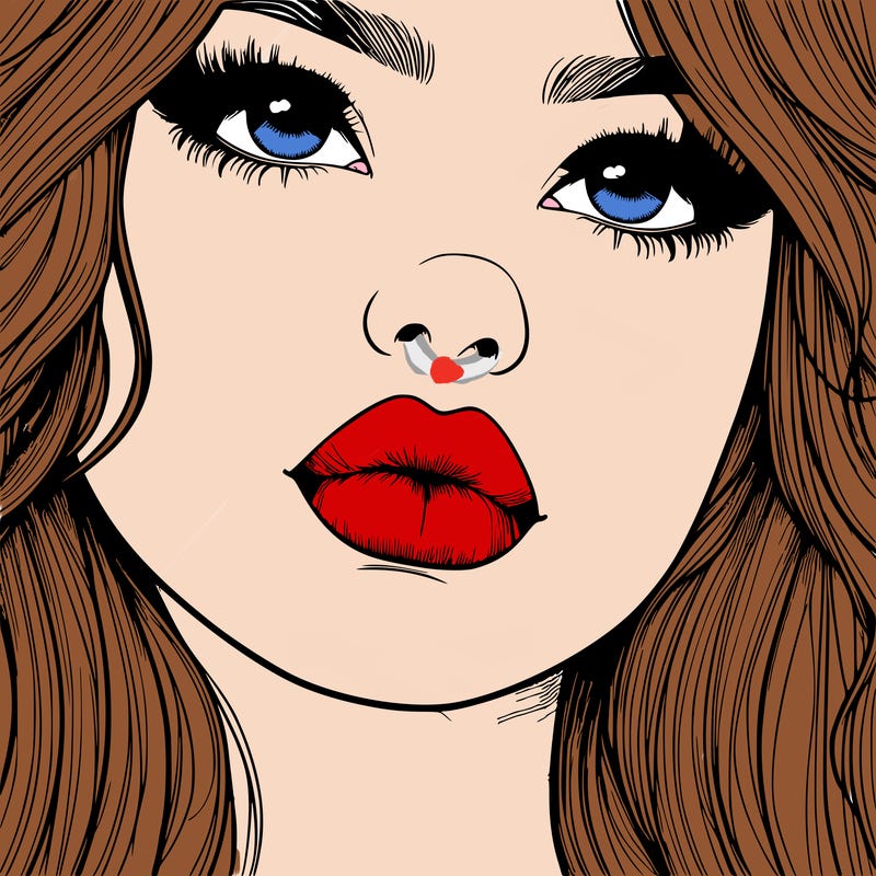 really realistic girl with lips