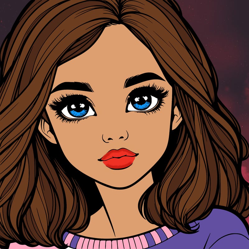 realistic girl whith cute eyes